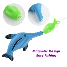 Surplex Pack of 43 Magnetic Fishing Toys, Ocean Sea Animals, Fish Pool Party Toy, Bath Toy, Bath Toy, Water Game, Perfect Educational Game, Great Gift for Children from 3 Years