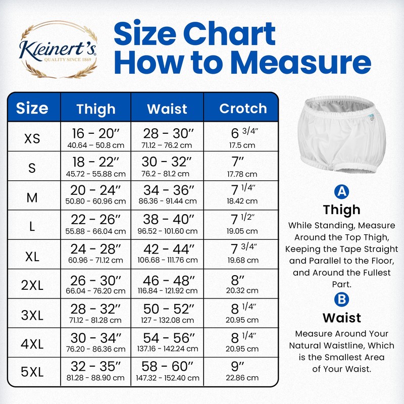 Kleinert's Unisex Waterproof Pull-On Adult Diaper Cover - Leakproof Washable