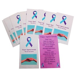 Westmon Works Prayer Against Suicide Holy Card Bulk Pack You Are Not Alone Protection Prayer for Anxiety and Depression, Set of 10