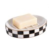 Ceramic Checkered Soap Dish,Black&White Soap Dish for Bathroom Sink, Bar