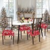 SearchI Christmas Dining Chair Seat Covers Set of 6, Soft