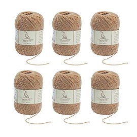 TEHETE 100% Virgin Wool Yarn for Knitting and Crocheting, Wool Set Soft 6 x 50 g, Khaki
