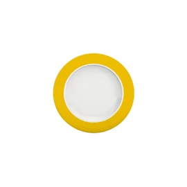 Ornamin Saucer/Side Plate Melamine Rim Yellow Ø 15 cm (Model 1202) / sturdy plate, camping plate, dessert plate