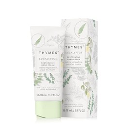Thymes Crema De Manos Reparadora Para Mujeres Y Hombres - Crema De Manos Hidratante En Formato Viaje - Notas De Aceite De Eucalipto, Limón, Petitgrain