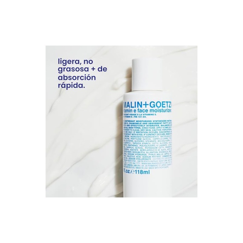 Malin + Goetz Vitamin E Face Moisturizer, 4 Fl Oz