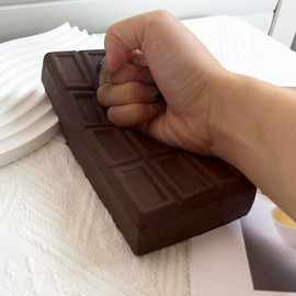 Slow Rising Squishy，Stress Ball，Stress Toy, Fidget Toys ，Party Favor Gift (Dark Chocolate Bar-1 Pcs)