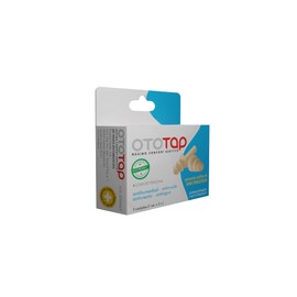 Ototap Extra lange Gummi-Ohrstöpsel, isolierend, bequem, wiederverwendbar, Gehörschutz, isolierend, Lärm, Wasser, Wind, 2 Stück