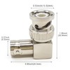 2pcs BNC to BNC 90 Degree Coaxial Adapter, BNC Right