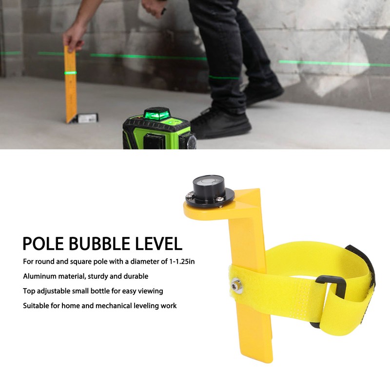 Adjustable Grade Rod Level Horizontal Bubble Aluminum Portable Leveling Tool