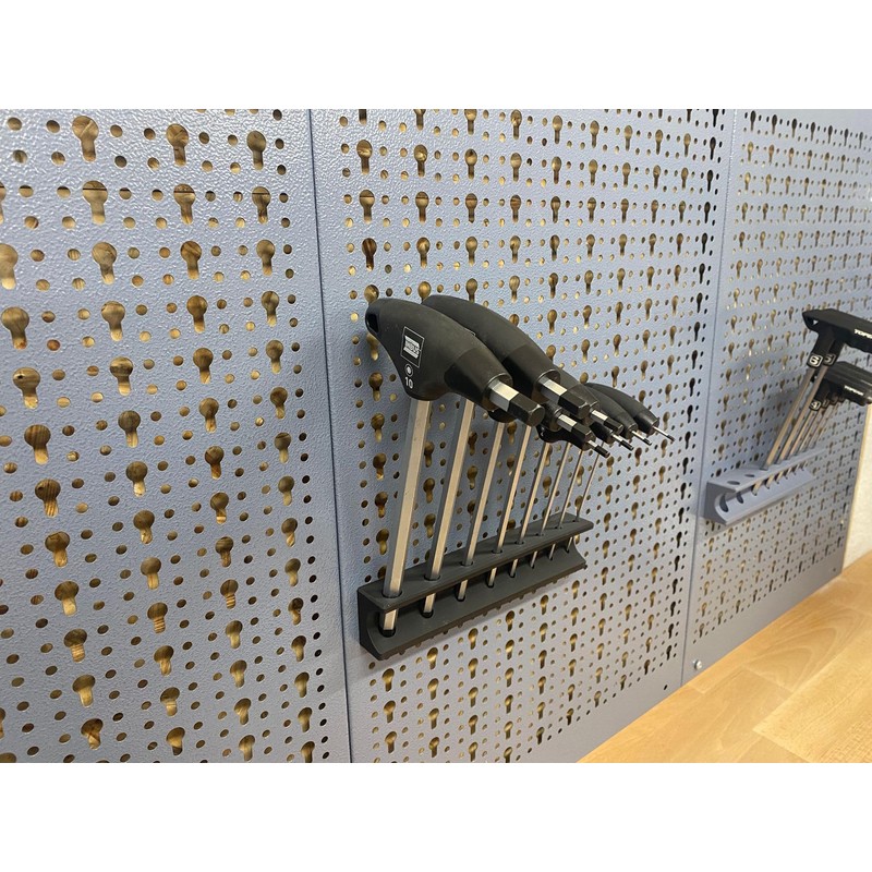 Hexagon Socket T-Handle Holder for Küpper Accessories Perforated Wall System