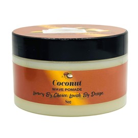 Ultra-Smooth 360 Wave Pomade, 8oz Wave Butter Pomade, Strong Hold Non-Greasy Hair Pomade for Deep Waves, Shea and Mango Butter Natural Wave Pomade, Black Lavish Essentials (Coconut 360 Pomade, 8oz)