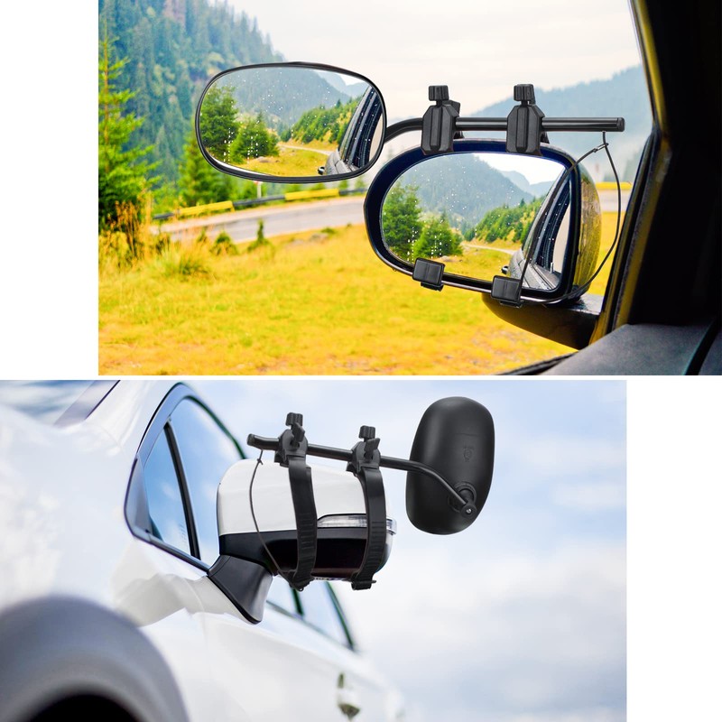Tallew 2 Pcs Towing Clip on Mirror Universal Extension Mirror