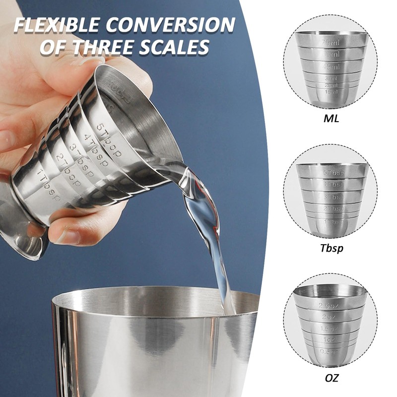 BIFHIG 2 Pieces 75 ml Measuring Cup, Mixing Cup Made