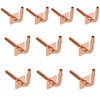 Pack of 10 Copper Stub Out Elbows with Wall Flange