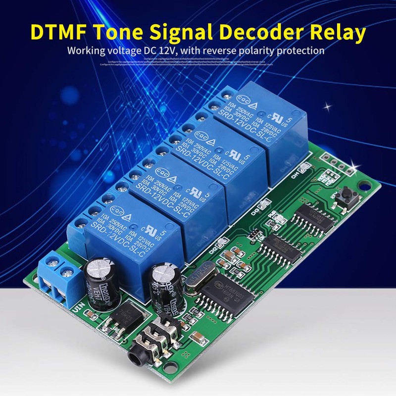 4 Channel Decoder Relay AD22B04 12V DTMF Relay Module (10A/250VAC,