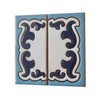 7.5cm x 3.7cm Medelo-02 Spanish Hand-Painted Ceramic House Numbers Letters
