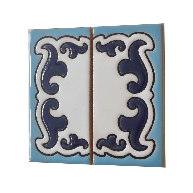 7.5cm x 3.7cm Medelo-02 Spanish Hand-Painted Ceramic House Numbers Letters