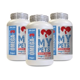 I LOVE MY PETS LLC cat Omega Oil - Omega 3 Fatty ACIDS for Cats - Best Health Option - Premium - Omega 3 for Cats Treats - 540 Softgels (3 Bottles)