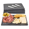 Juvale Set of 6 Black Slate Charcuterie Boards with Chalk,