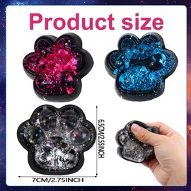 Pack of 3 Cat Paws Squishy, Cat Paw Squishy, Squishy Paw, Cat Paws Squishy, Sensory Toy, Stress Relief Fidget Toys for Adults and Children