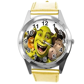 TAPORT Gold Leather Round Watch for ogre Fans