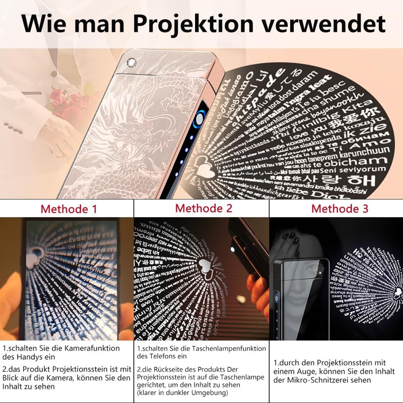 GADATOP Dragon Arc Plasma Flame Lighter - USB Rechargeable, Windproof