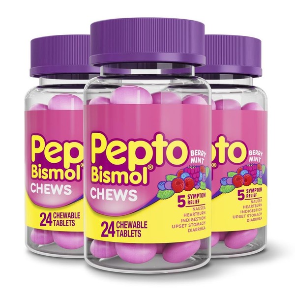 Pepto Bismol Chews, Fast and Effective Digestive Relief from Nausea,