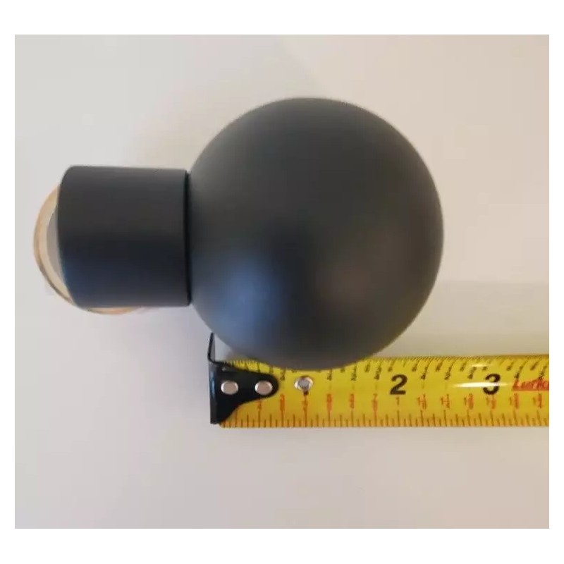 Unbranded Pair (2pcs) Black Ball Finials for 1" iron rod