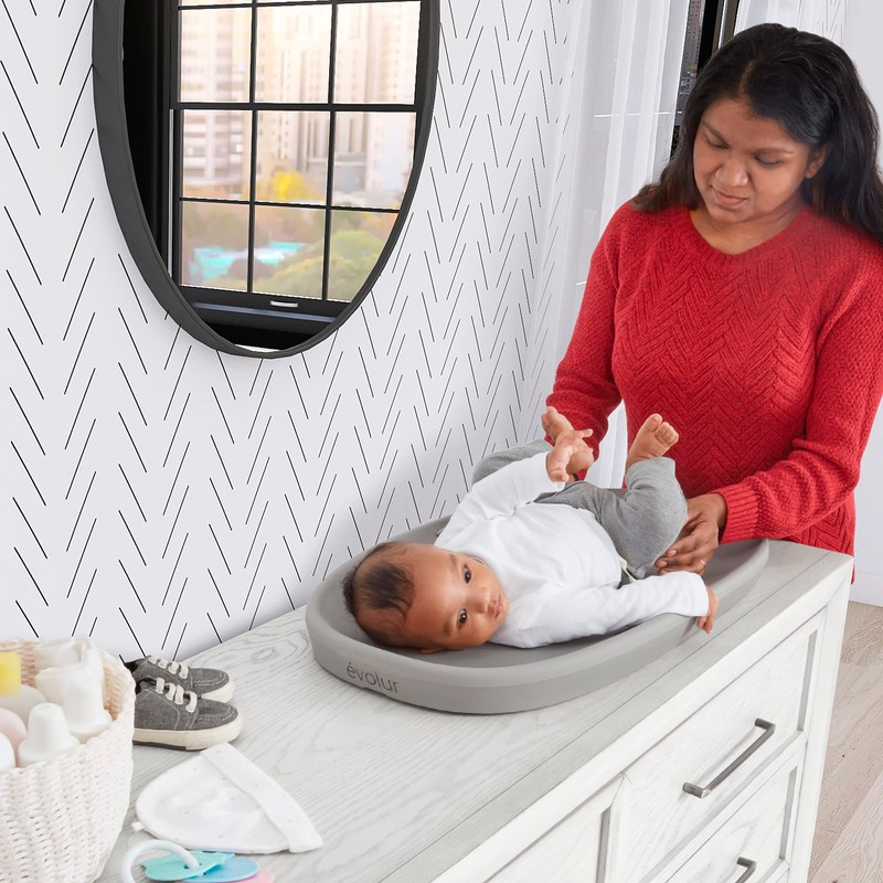Evolur Eva Baby Changing Pad in Dark Gray
