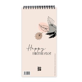 Geburtstagskalender "leaves line art", ohne Jahreszahl: Ein Wandschmuck für Designliebhaber: Der dekorativer Geburstagskalender von XOXO Arte