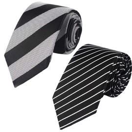 NECOTIA Brand, 2-Piece Necktie, 2-Piece Set, 2.8 inches (7 cm) Wide, Laundry Net Included, Tie Clip Included, Washable, Everyday Use, Men's, Business Gift,, a