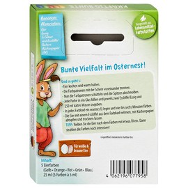 HEITMANN Egg Dyes, Strong Colours, 5 Liquid Cold Colours, Easter Eggs Paint, Easter Egg Dye, Green, Blue, Yellow, Orange, Red, 4062196077958_SML