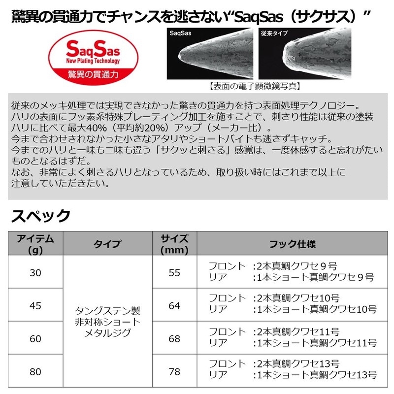 Daiwa TG Bait SLJ Metal Jig, 1.6 oz (45 g),