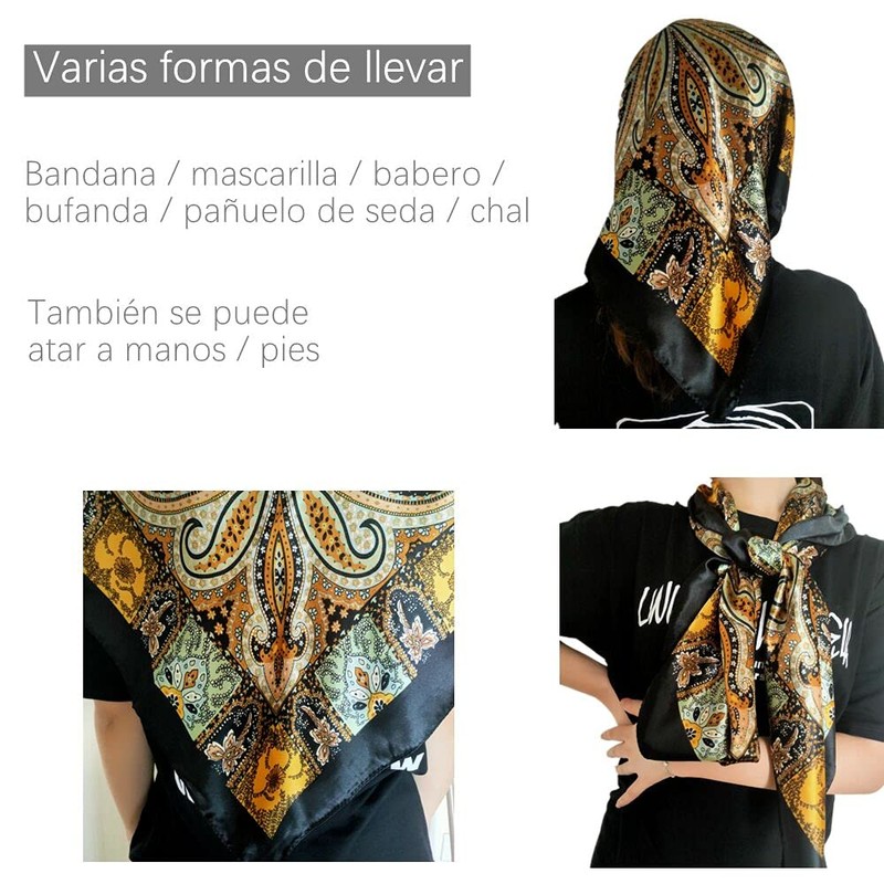 Bufandas De Seda Para Mujer Bufanda de Seda de Imitación