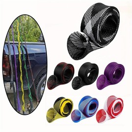 Fishing Rod Sock, 1 Count Braided Mesh Rod Protector, Spinning Fishing Rod Gloves, Fishing Tool For Casting Sea Fishing Rod, Fishing Equipment, Christmas Gift - Color: Lime Red, Specification: 1 Count