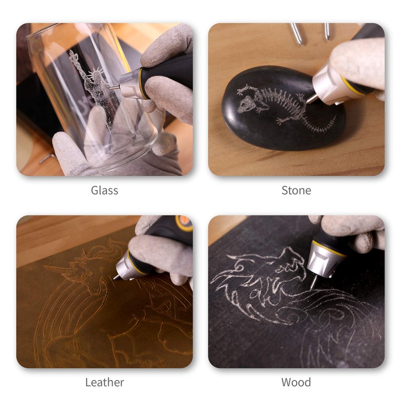 Utool 24W Power Engraving Tool Kit for Wood Metal Glass