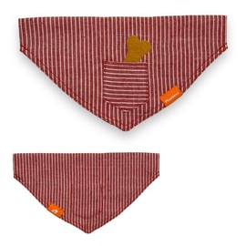 MUDLESS Dog Bandana Neckerchief, Breathable Dog Scarf Accessories, Trendy Triangle Bandanas to Elevate Your Pup's Look for Any Occasion (BonePocket - Red Grid, XS)