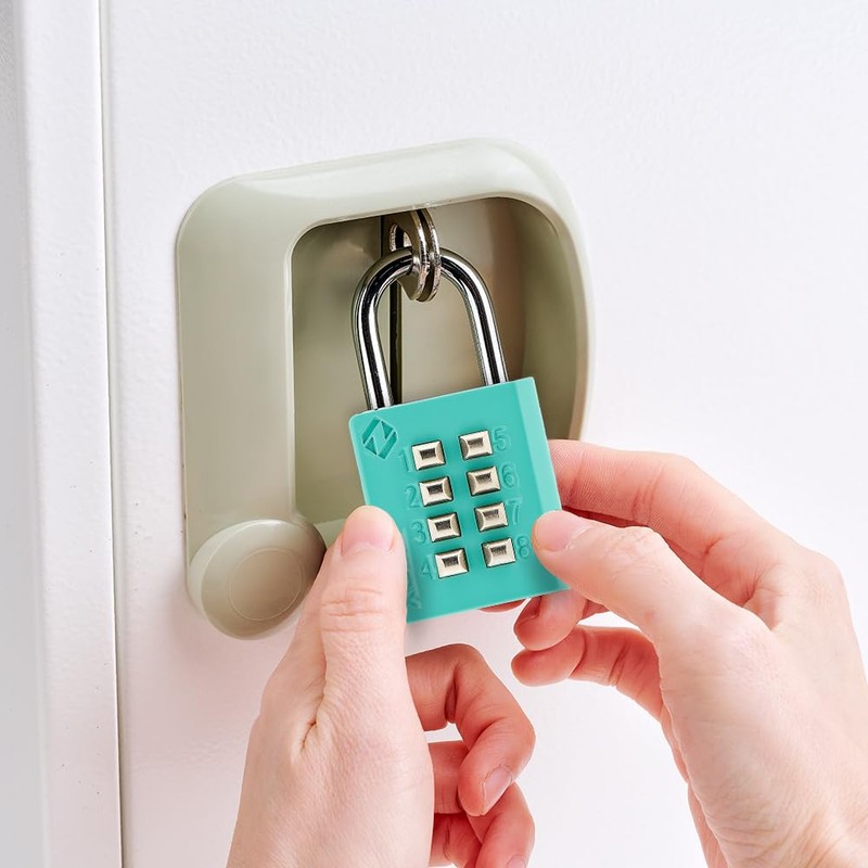 Zarker XB35 8-Digit Push Button Combination Padlock, 4 Digit Locking
