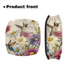 Vanideaoty Hummingbird Floral Accessories for Rollator Walkers Drive Walker Accessories with Elastic Band Protection Decor Covers Fits Most Standard Sized Rollators