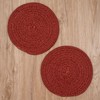 Stylish Braided Corded Pot Holder/Mini Placemat (7.5" Round, Merlot)