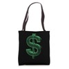 US Dollar 3D Wireframe - Vintage Money Cash-Flow Lover Tote