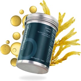 AgilNature Omega3Agil 120 Capsules, 2-4 Month Ration, Vegan Omega-3 Made from Algae Oil for Heart, Brain & Joints, Supports Health & Wellbeing, Sustainable Algae Oil Source, 100% Vegan