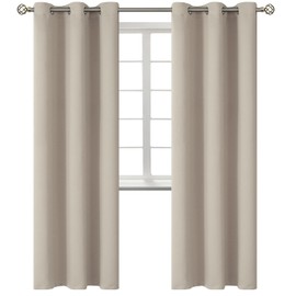 BGment Room Darkening Curtains 84 Inches Long - Grommet Thermal Insulated Drapes Window Treatment Curtains for Bedroom, 2 Panels, 38 x 84 Inch, Camel