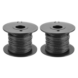 sourcing map 20AWG Wire 20 Gauge Stranded Wire PVC Hookup Wire, UL1007 Tinned Copper Wire 30m/100ft Black With Spool for Internal Connecting Wire