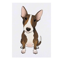 'Sitting Bull Terrier' Temporary Tattoo - Water Resistant, Skin-Safe, Non-Toxic Transfer (TO00085305)