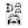 4 x 'Classic Roadster Car' Temporary Tattoos - Water Resistant,
