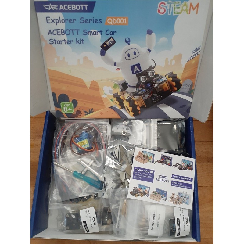 Acebott Robot Smart Car DIY Kit - 4WD Programmable Robot