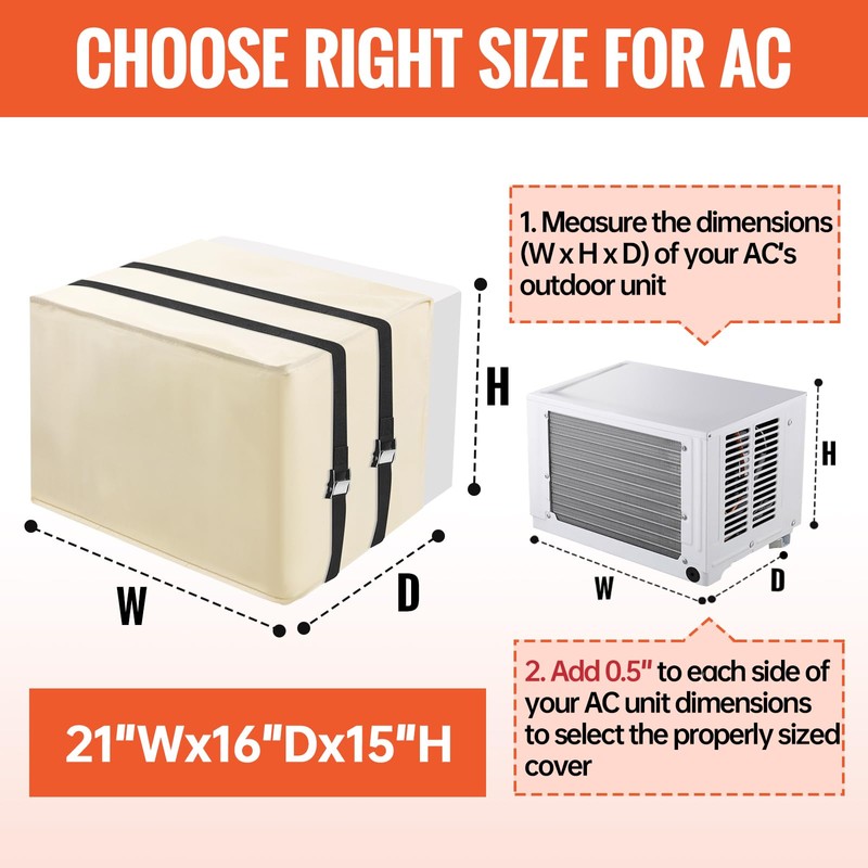Window Air Conditioner Covers for Outside Unit to Protect AC