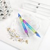 ANGNYA 2PCS Wax Nail Rhinestone Picker Dotting Pen,Dual-ended Wax Pencil