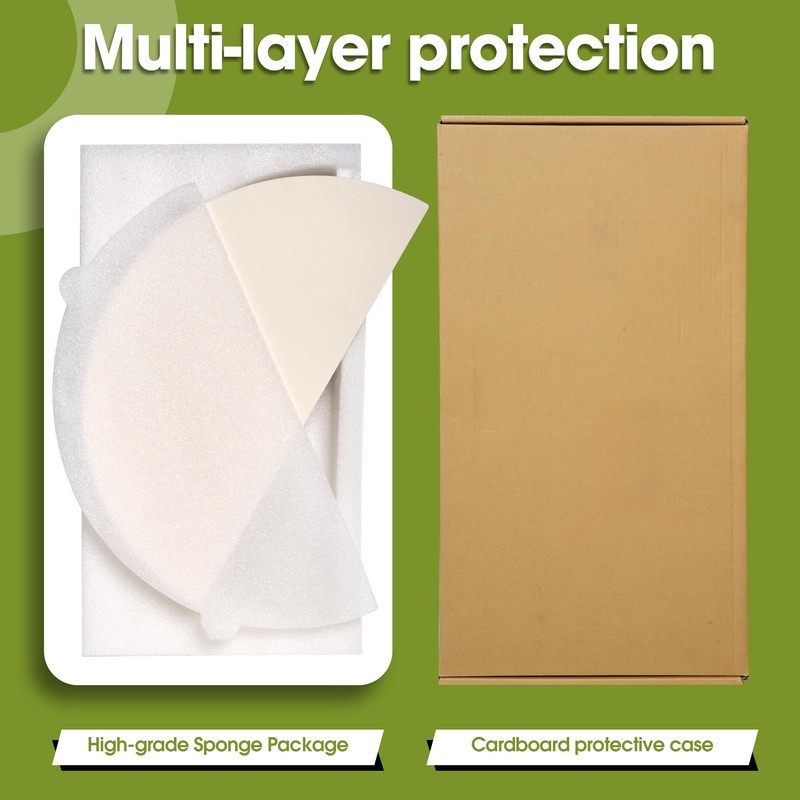 Half-Moon Ceramic Heat Deflector Plates for Kamado Joe Classic I,